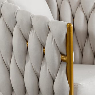 Handwoven Modern Chairs, Casual Chairs, Universal Foot Nails, Metal Chair Legs With Pillows